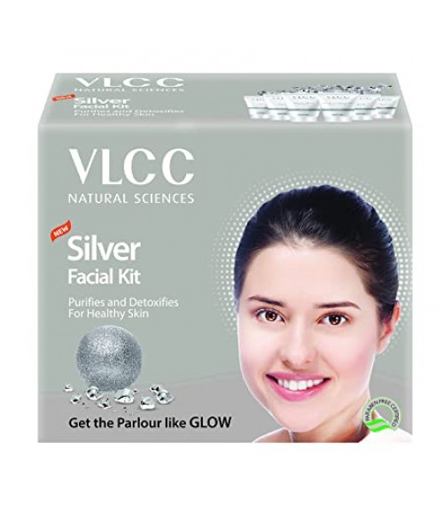 VLCC Natural Sciences Silver Facial Kit Purifies and Detoxifies for Healthy Skin (60gm)